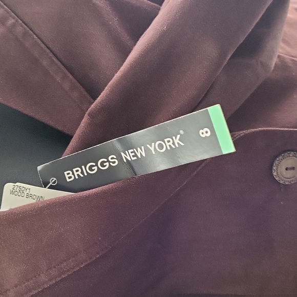 Briggs New York women's jacket wood brown size 8 - Picture 6 of 9